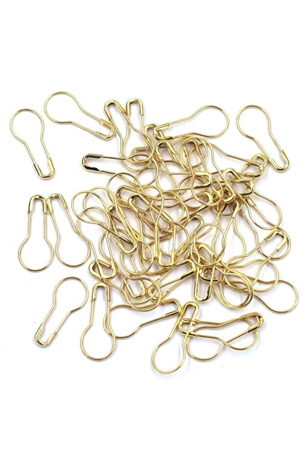 Pear Safety Pin Gold 20 Pieces