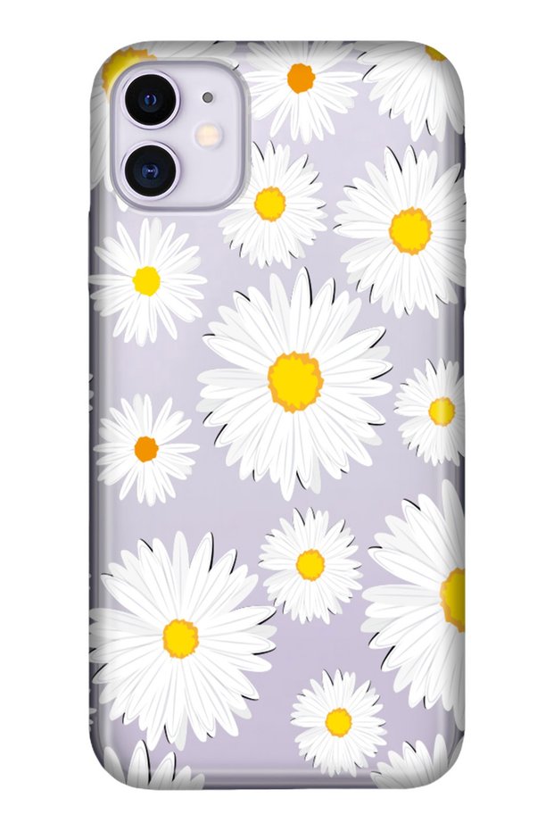 iPhone 11 Pure Modern Patterned Silicone Case Daisy