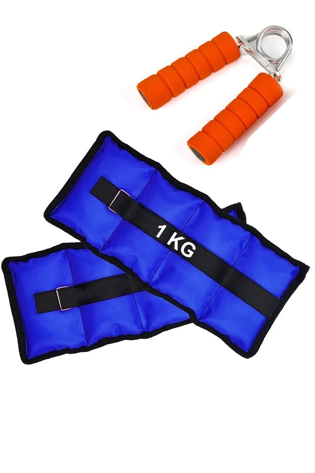Hand and Foot Weights 1 Kg X 2 Pieces (1 Pair) Wrist Weight and Hand Spring Set Wrist Strengthener