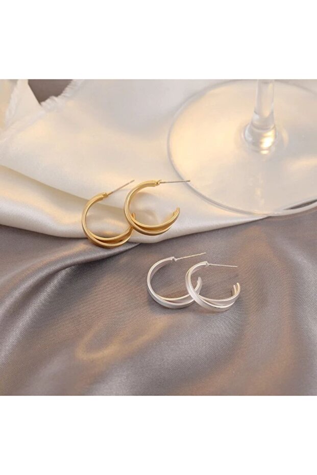 Doppelt Gold Küpe - 3