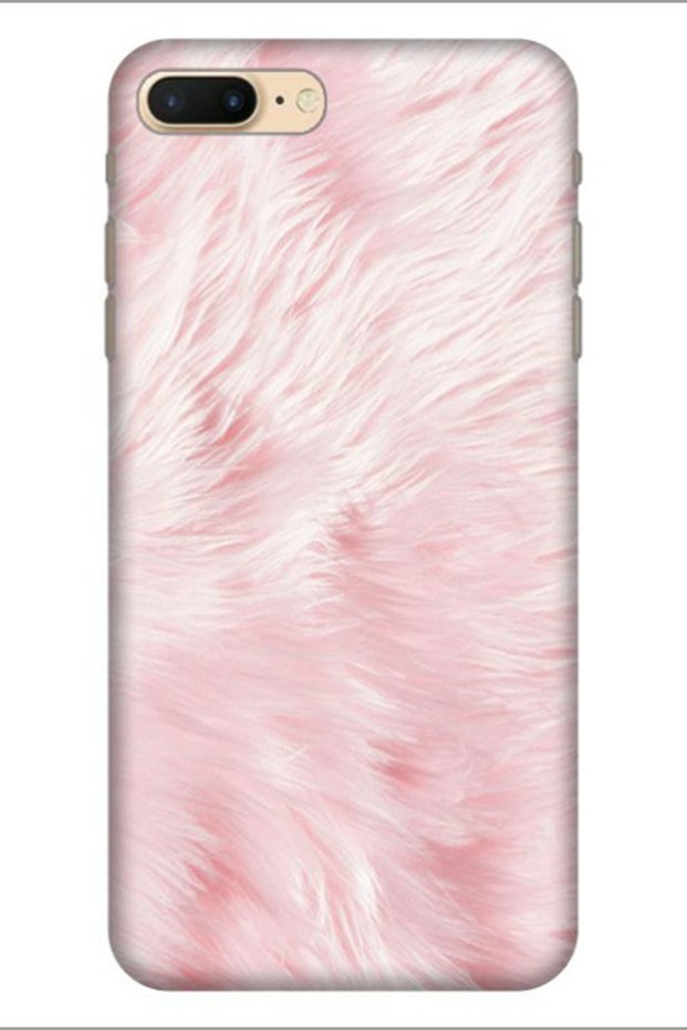 iPhone 7 Plus 8 Plus Pure Compatible Modern Patterned Silicone Case Pink Feather