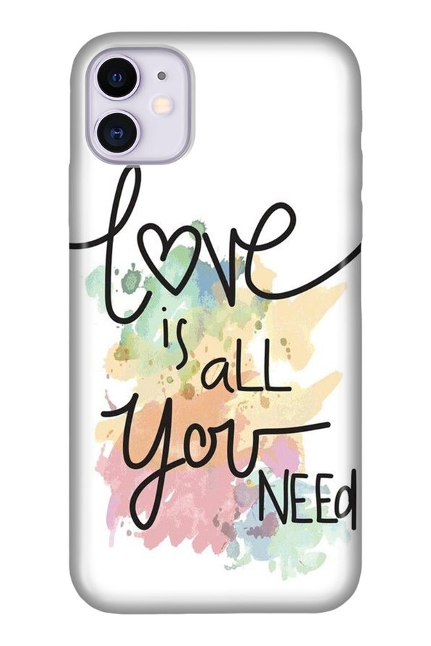 iPhone 12 Mini Pure Modern Patterned Silicone Case Love Is All