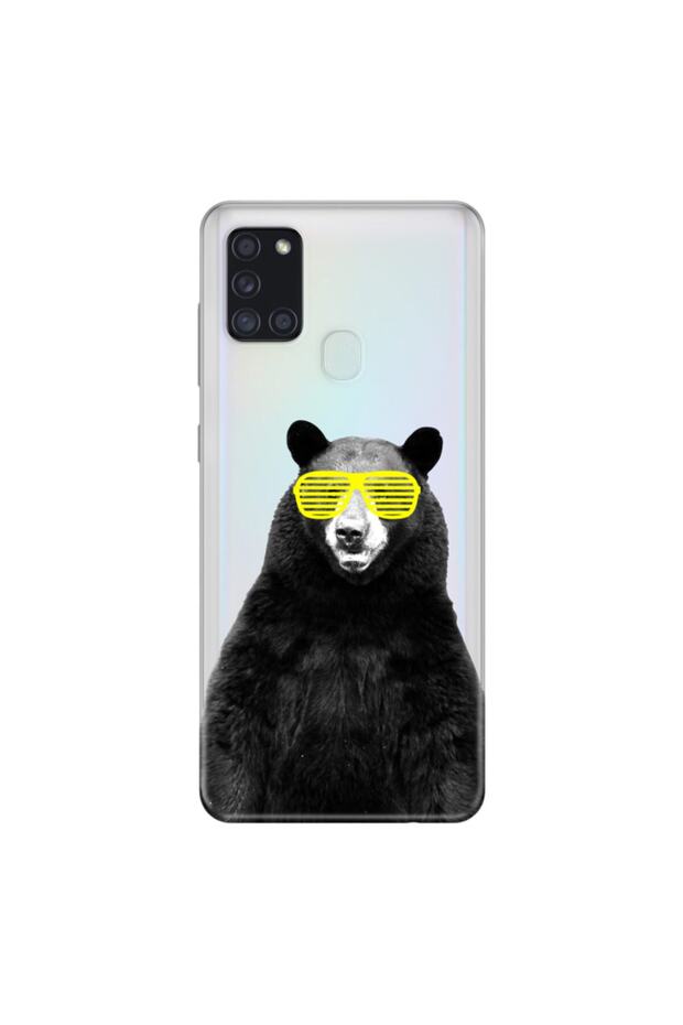 Silicone Case for Samsung Galaxy A21S Pure Modern Patterned Kanye Bear