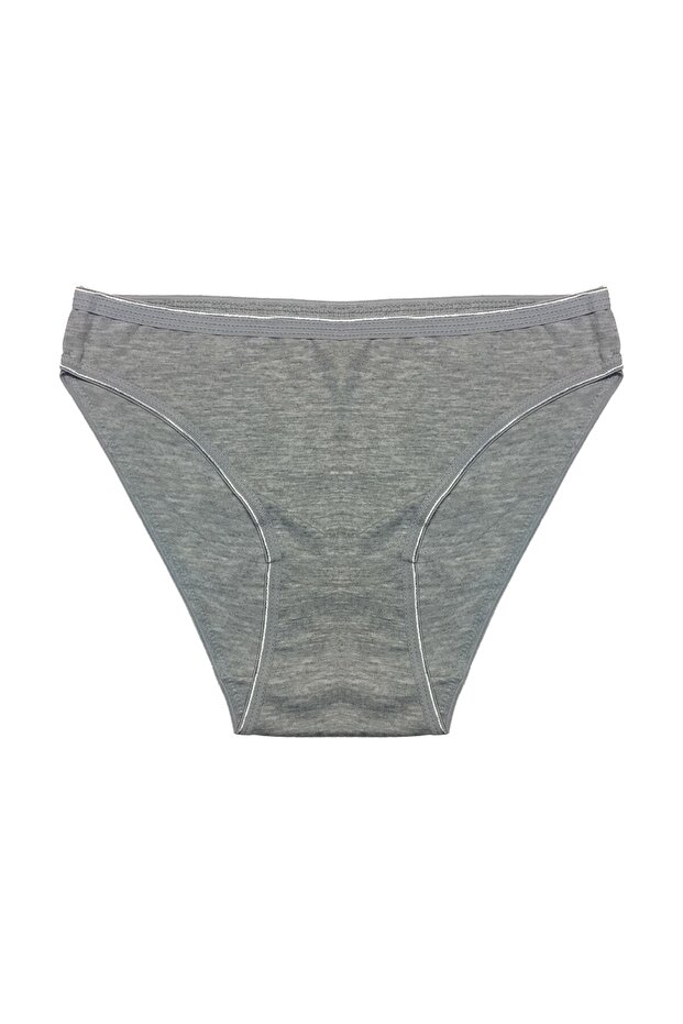 Women's Gray Viscose Non-Marking Slip Panties 3 Pieces