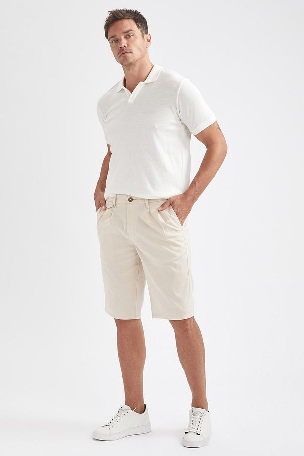 Regular Fit Basic Bermuda Şort - 8