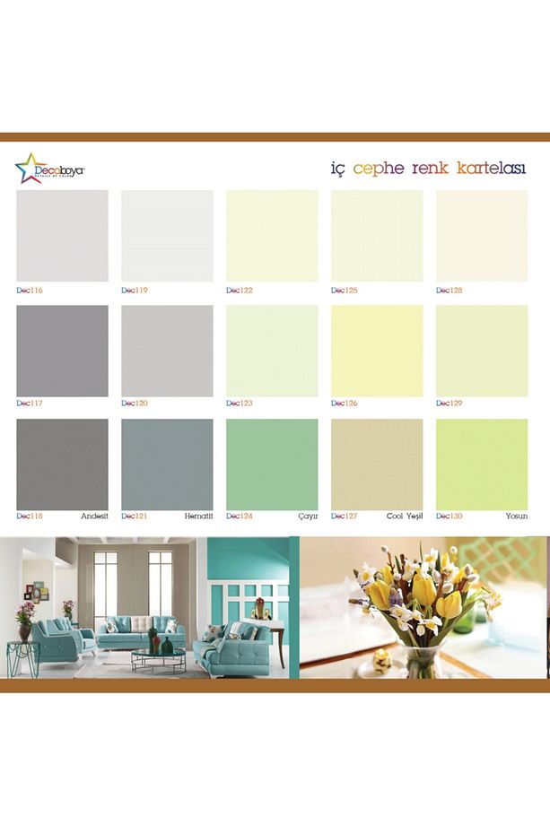 Deco Color Plastik Mat Iç Cephe Duvar Boyası 3kg Tüm Renkler - 3