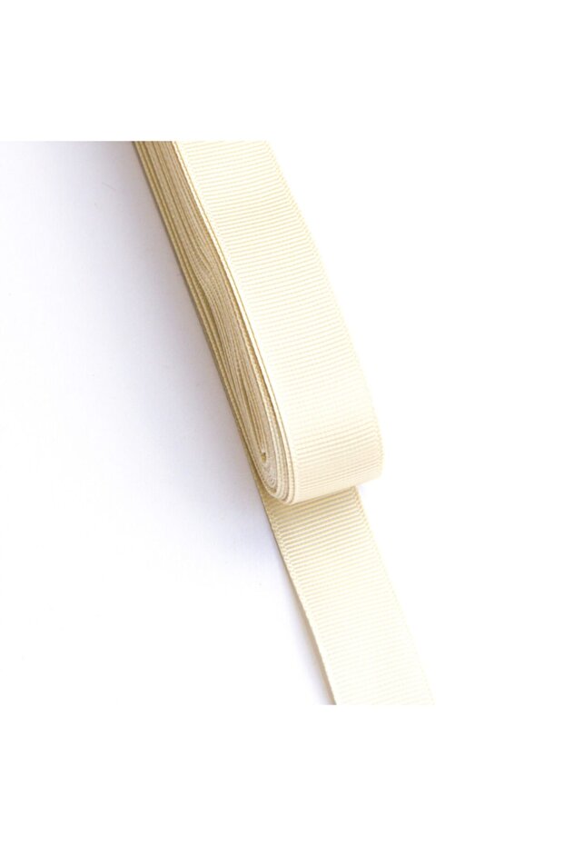 Grosgrain Cream Ribbon 2 Cm 10 Meters