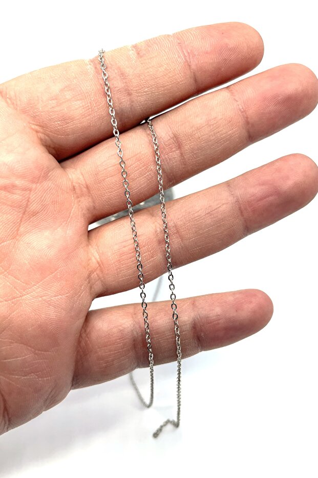 Necklace Chain Silver Color Tarnish Resistant 1 m