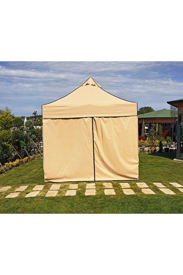 Çardak 3x3 Kamelya Gölgelik Bahçe Çadırı Gazebo Hareketli Perdeli - 5