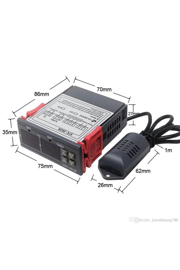 Stc-3028 Isı Ve Nem Ölçer Termostat Soğutucu-ısıtıcı Çift Ekran 220v - 2