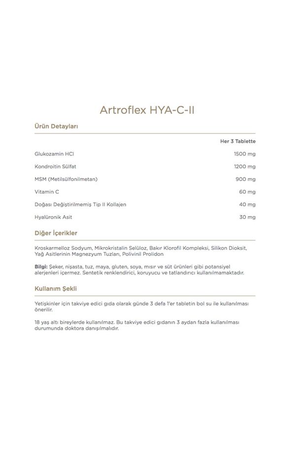 Eklem, Kemik Ve Kas Ağrıları Için 2'li Set - Artroflex Hya-c-ıı 90 Tablet + Artroflex Jel 100 Ml - 2