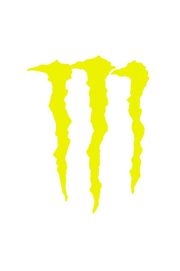 Monster Monster Claw Trace Long Black Sticker - Car Sticker - 40 X 20