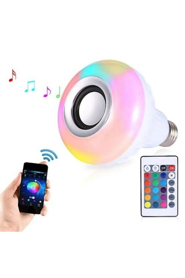 Bluetoothlu Led Ampul Hoparlör Mp3çalar Renkli Led Disko Ampul - 3