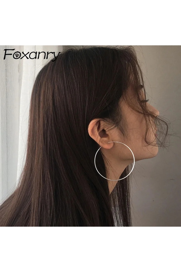 Kadın 5 cm Halka Model Küpe - 1