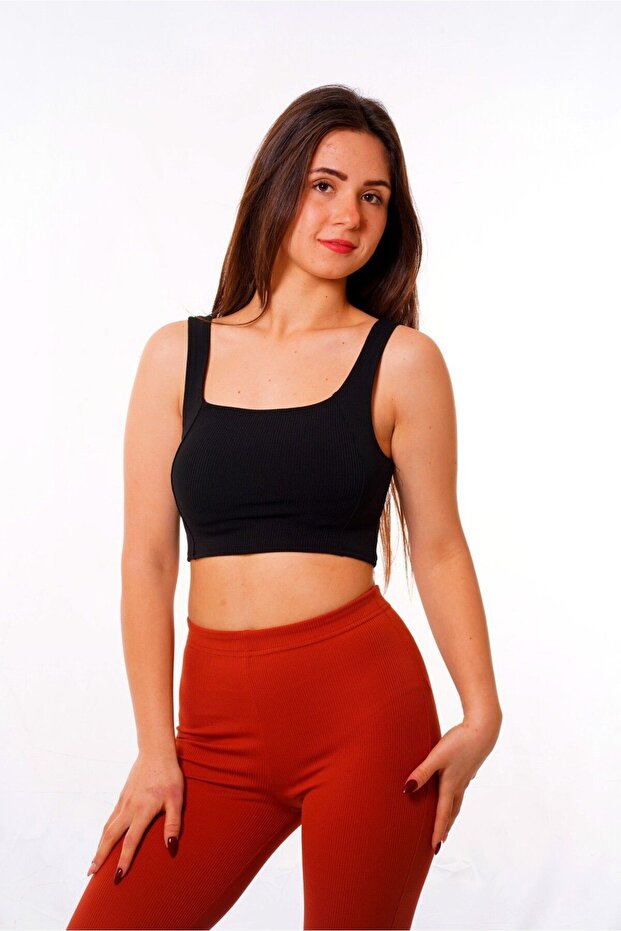 Kare Yaka Büstiyer Crop - 2