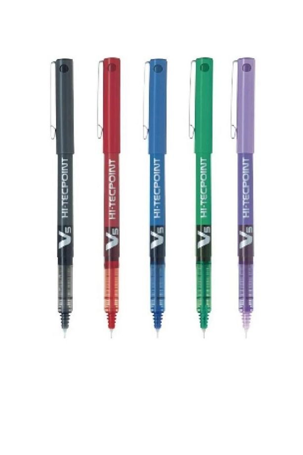 V5 Hi-tecpoint 5 Farklı Renk Iğne Uçlu Mürekkepli Kalem Set 2 - 1
