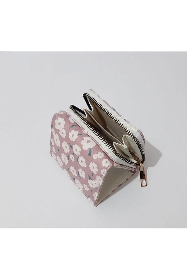 Çocuk Cüzdan 11x8 CM Pembe Papatya Desenli Çocuk Cüzdanı - 5