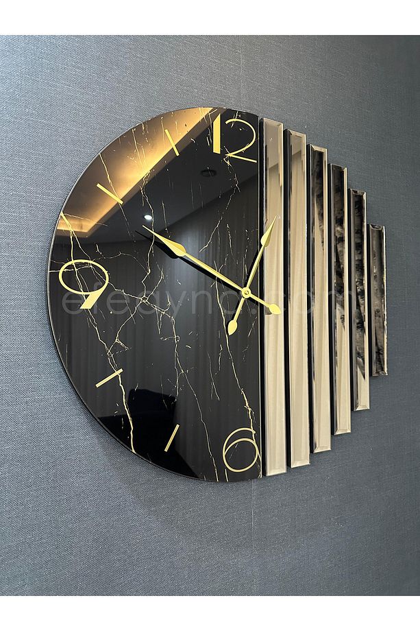 Ritmik Model -bronz Ayna Duvar Saati 70cm - 1