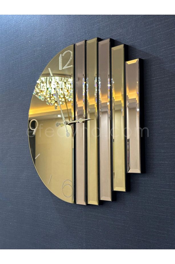 RİTMİK-GOLD AYNA DUVAR SAATİ 50cm - 5