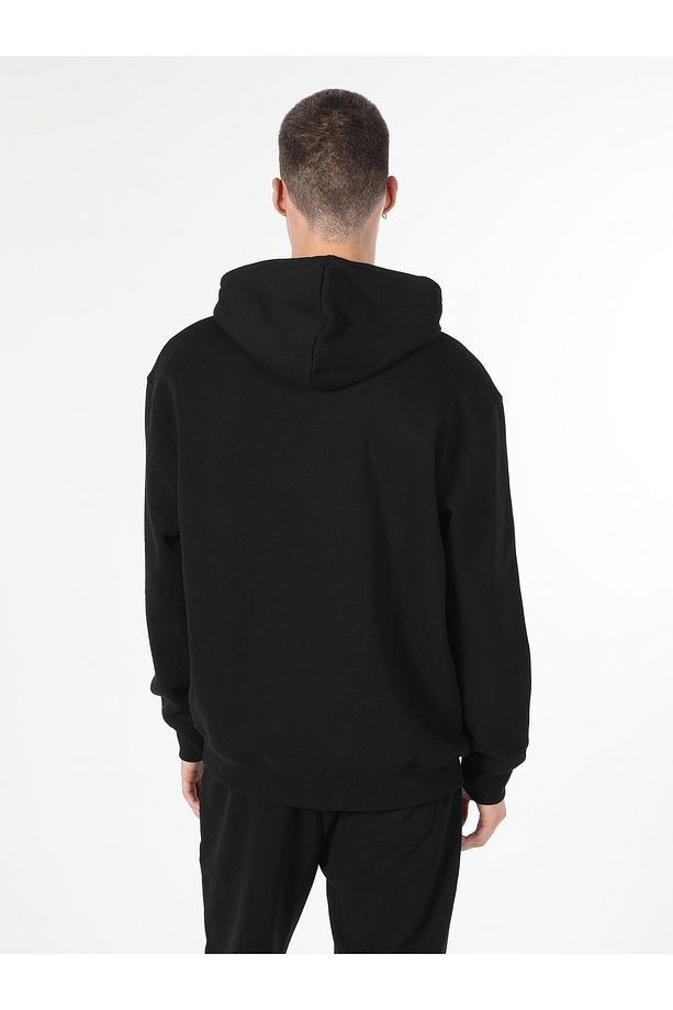 Regular Fit Kapüşonlu Siyah Erkek Sweatshirt Cl1055786 - 2