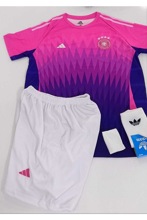 Euro 2024 Almanya Milli Takım Boş Forma Çocuk Forma Şort Ve Çorap 3 Lü Set4 - 1