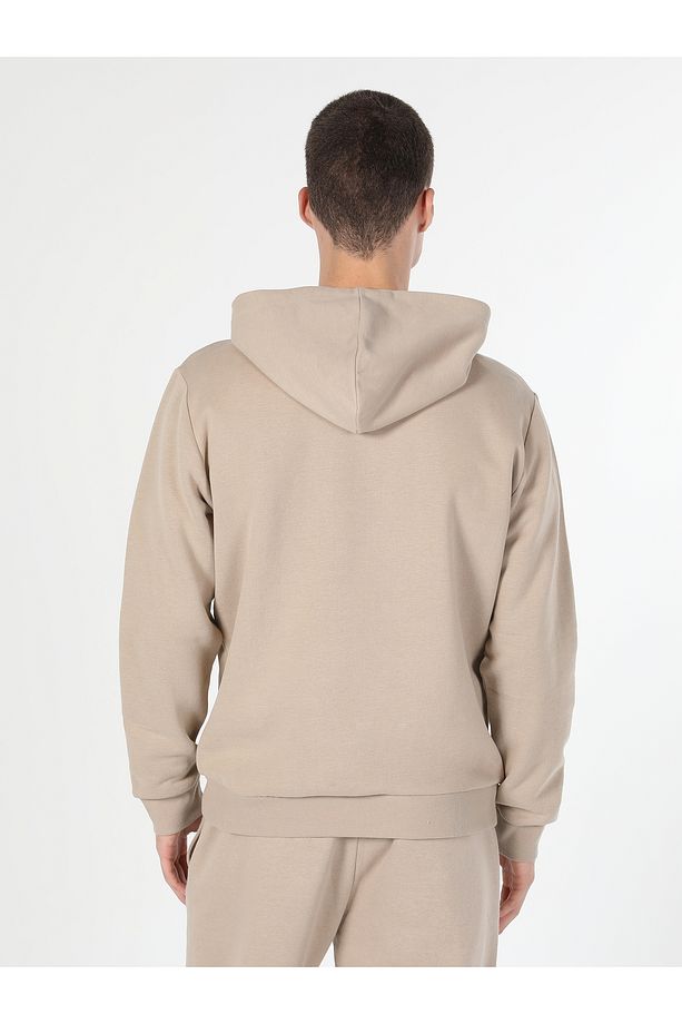 Regular Fit Kapüşonlu Bej Erkek Sweatshirt Cl1059712 - 2