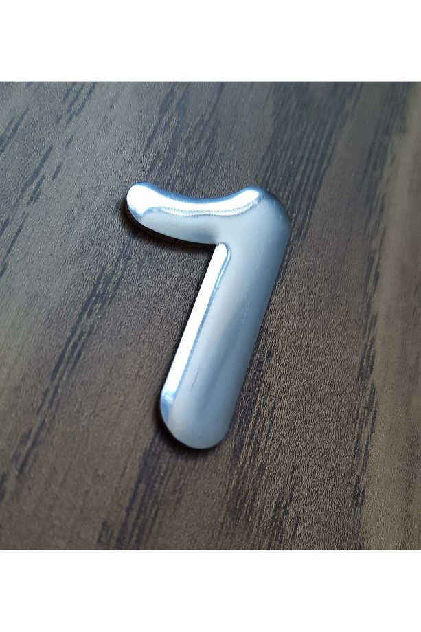 Metal Krom Kendinden Yapışkanlı Kapı Numarası No1 4.2 cm - 2