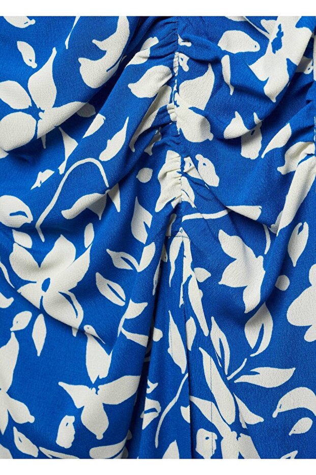 Desenli Yırtmaçlı Etek - 7