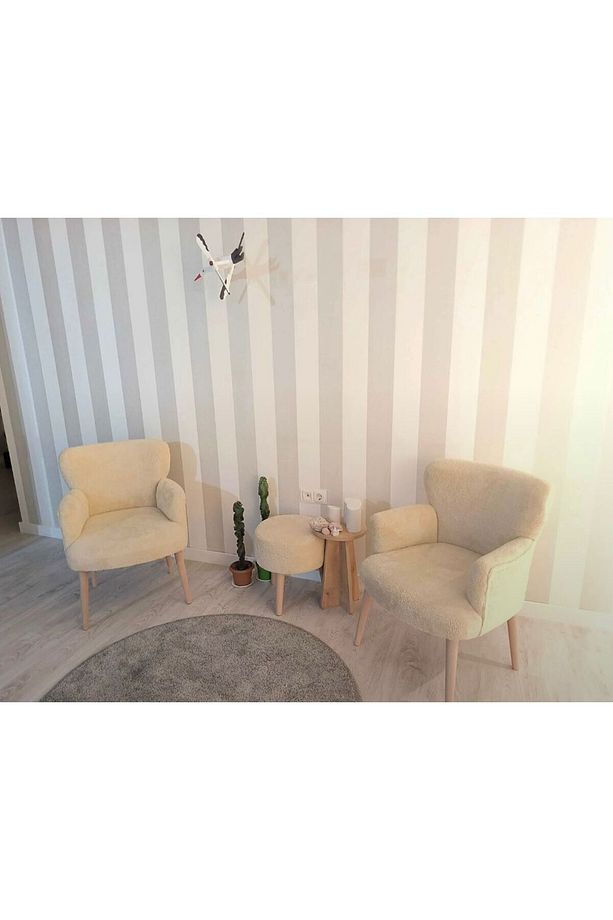 3lü Koltuk Seti Berjer - Tekli Koltuk - Puf Seti - Cafe - Balkon - Ofis Mobilyası - 2