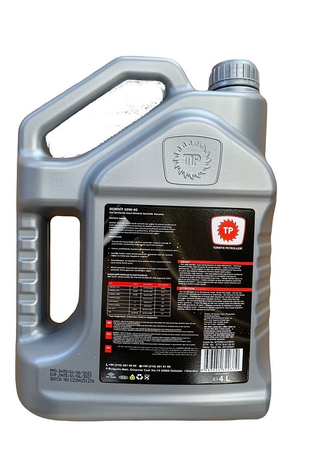 Bornit 10w-40 4 Litre Motor Yağı ( Üretim Yılı :2022) - 2