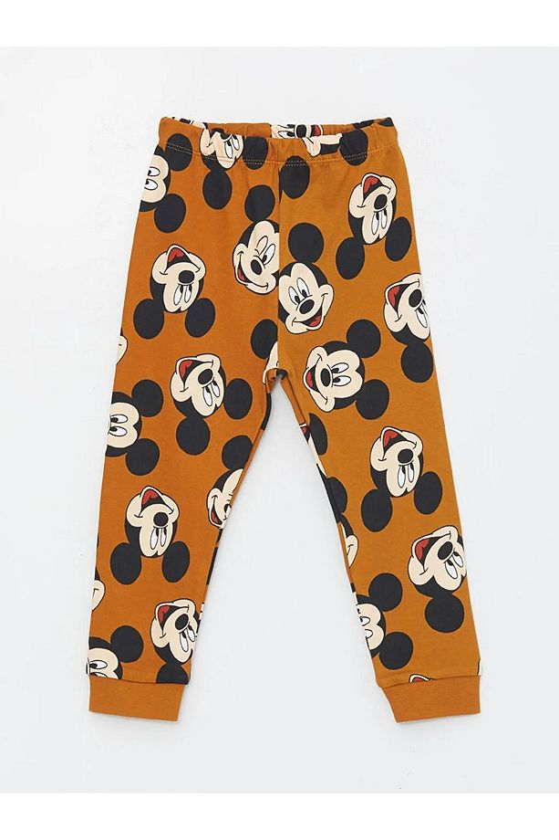 LCW baby Bisiklet Yaka Mickey Mouse Baskılı Erkek Bebek Pijama Takımı - 3