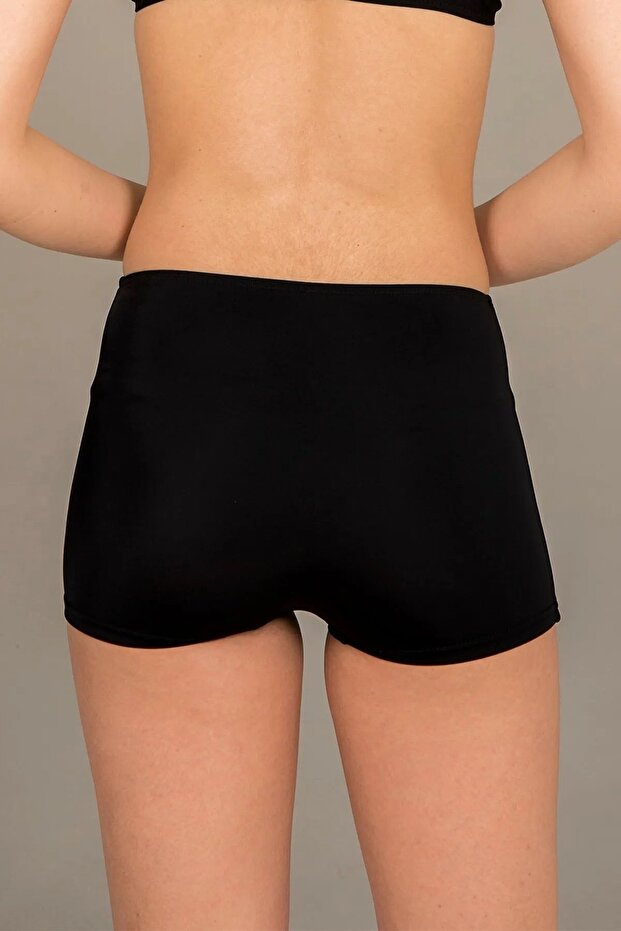 Kadın Siyah Basic Boxer Bikini Altı - 3