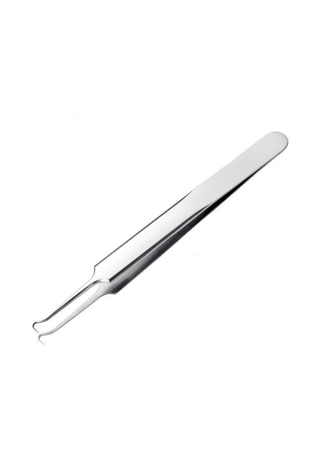 Stainless Steel Pimple Acne Blackhead Removal Tweezers Hook Tip