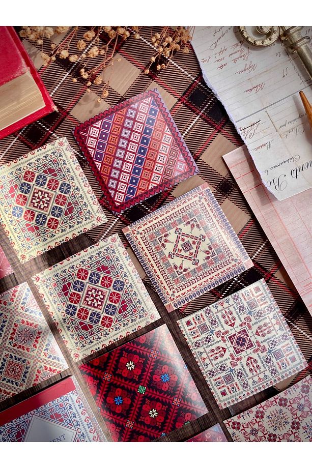 Etnik / Ornament Desenler Temalı Sticker Kitapçığı 32 yaprak Bullet Journal Scrapbook Çıkartma - 3