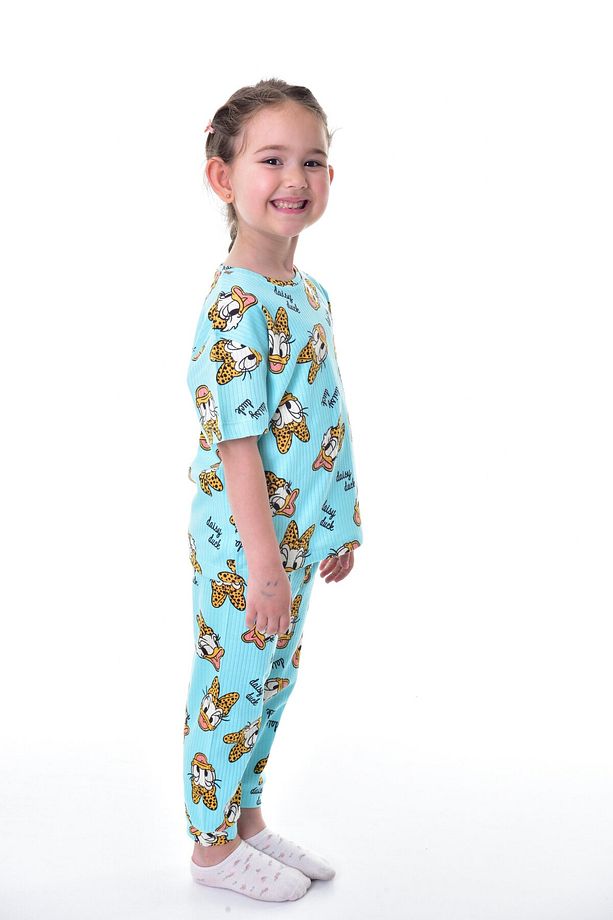 Kız Çocuk  Pamuk Yazlık Pijama Takımı - 2