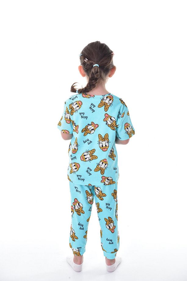 Kız Çocuk  Pamuk Yazlık Pijama Takımı - 3