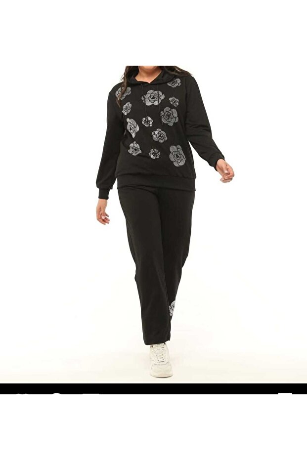 Viscose, Shimmering, Plus Size, Slim, Seasonal Tracksuit Set