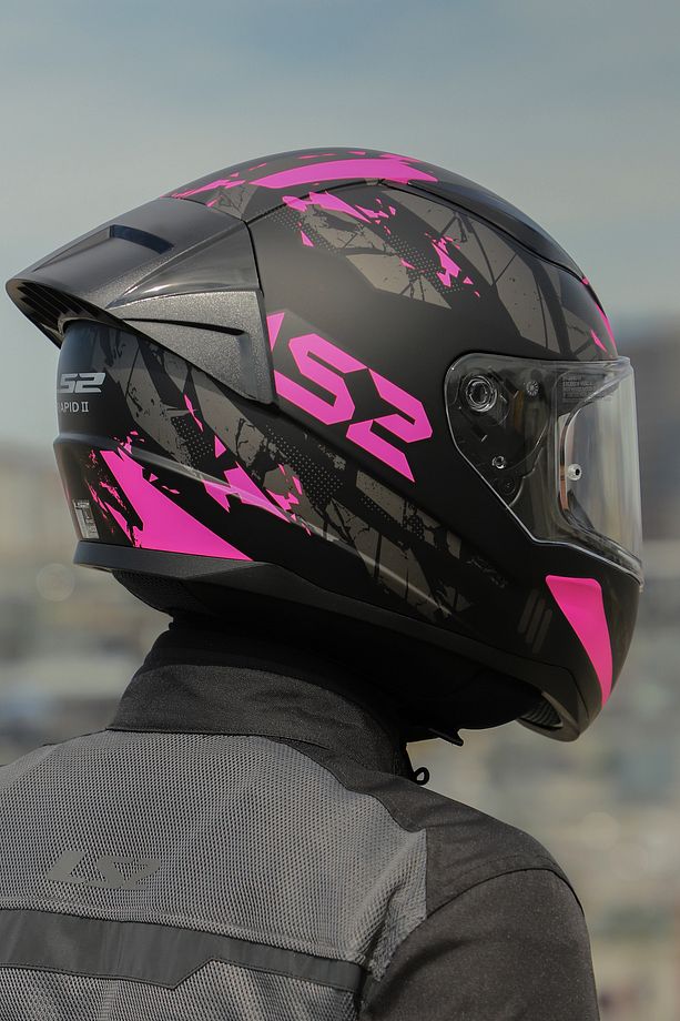 Rapıd 2 Race Palımnesıs Mat Siyah-Pembe Kask - 5