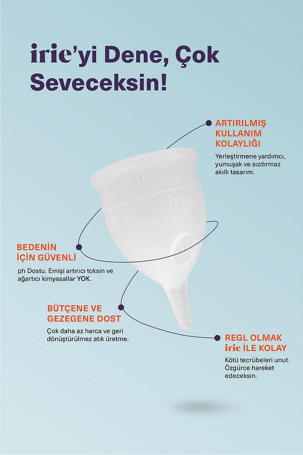 Deneyim Seti - Menstrual Kap Menstrüel Kap Adet Kabı 2'li Paket Transparan [[Small + Regular]] - 3