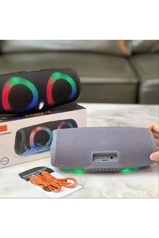 CHARGE5 BLUETOOTH SPEAKER ŞARJLI TAŞINABİLİR KABLOSUZ HOPARLÖR SD KART USB AUX FM RADYO - 6