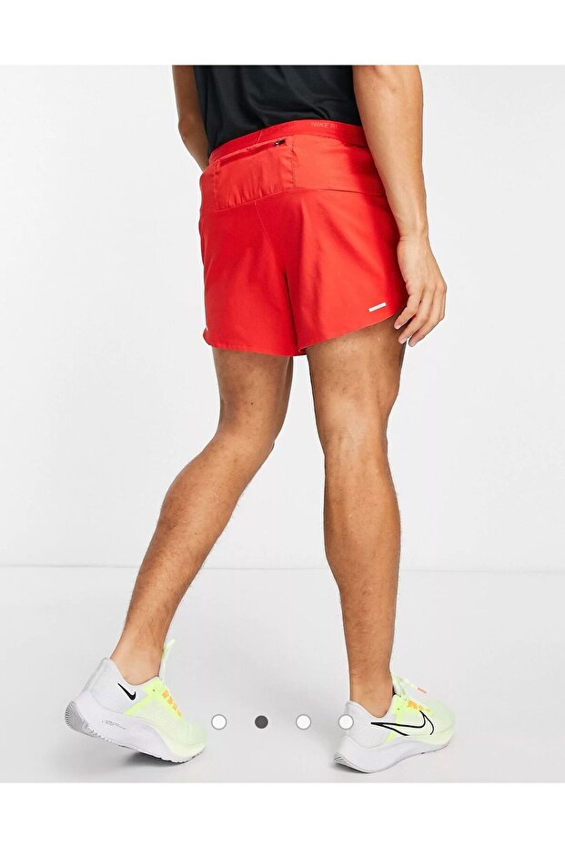 Dri-FIT Stride 18 cm Slip Astarlı Erkek Kırmızı Koşu Şort - 4