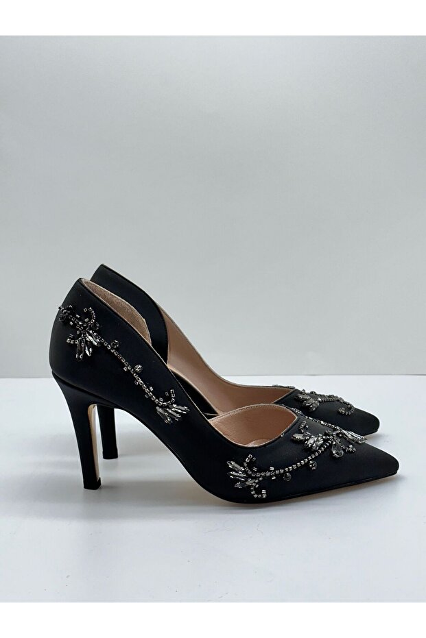 Karven 120504 Black Satin Evening Dress Shoes