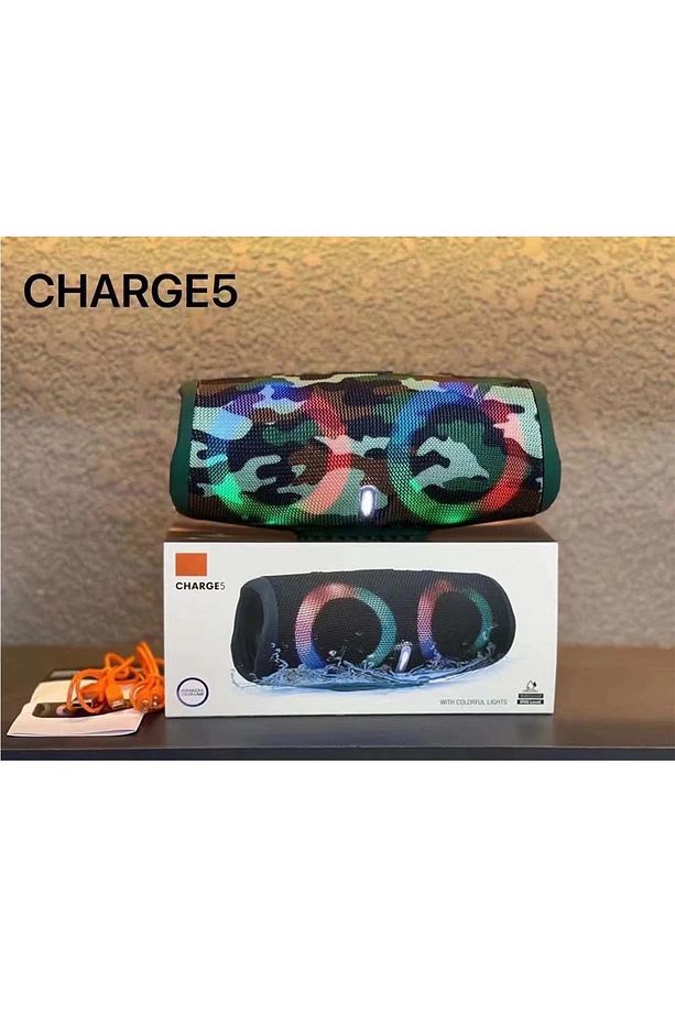 CHARGE5 BLUETOOTH SPEAKER ŞARJLI TAŞINABİLİR KABLOSUZ HOPARLÖR SD KART USB AUX FM RADYO - 4