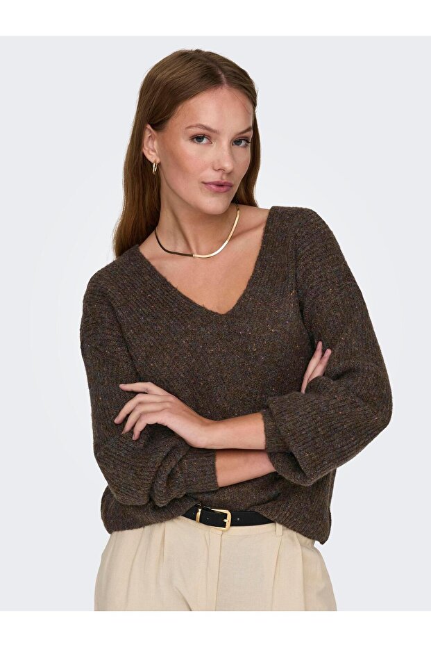 ONLVENEDA LS VNECK CC KNT - 7