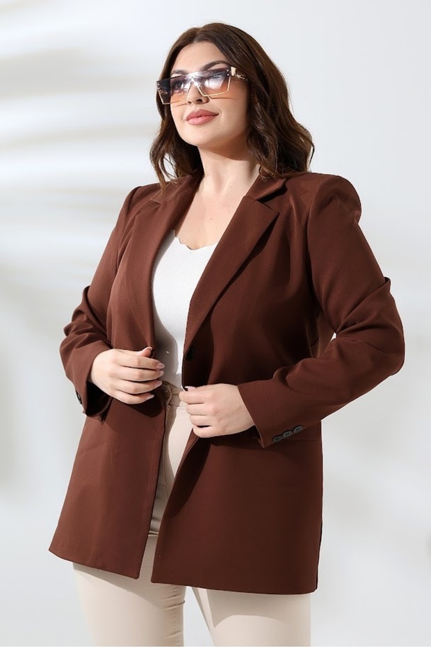TEK DÜĞMELİ BLAZER MODEL CEKET - 6