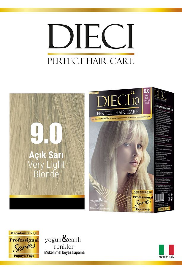 Kit Saç Boyası 9.0 Sarı - 1