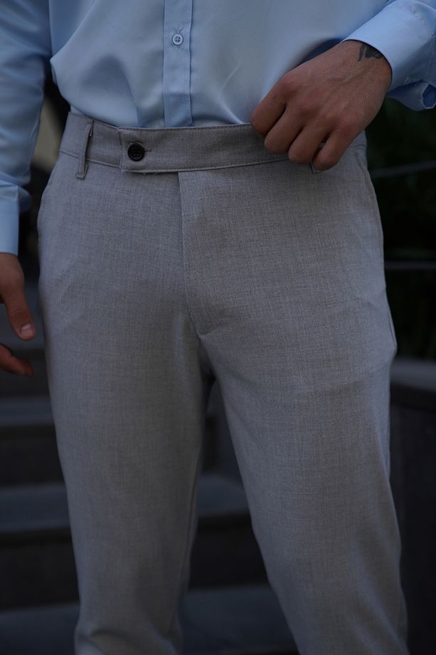 Açıkgri Kumaş Pantolon Slim Fit PLT 011 - 4