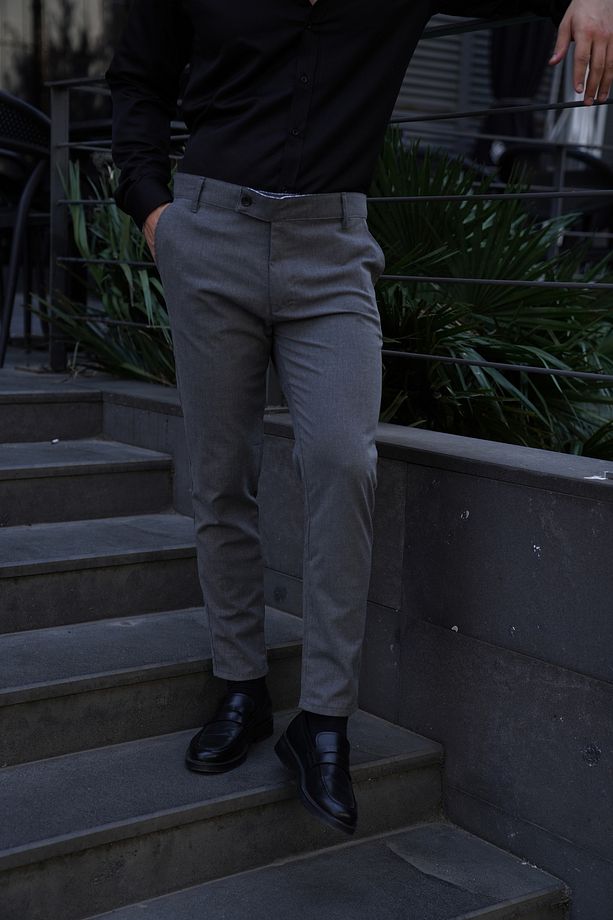 Antrasit Kumaş Pantolon Slim Fit PLT 011 - 1