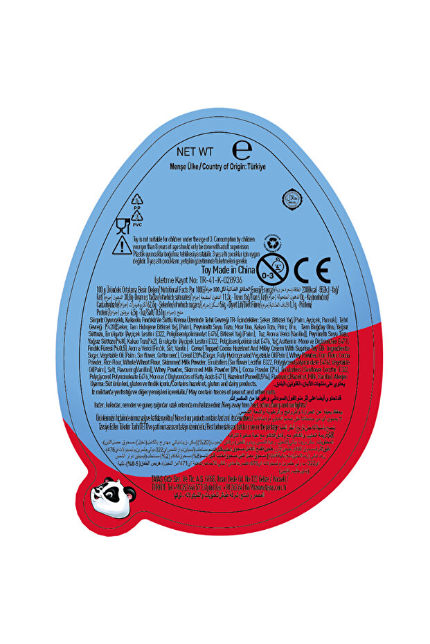 Jimmy Toys Oyuncaklı Sütlü & Kakao Kremalı Sürpriz Mavi (Erkekler İçin) Yumurta 25 Gr X 24 - 5