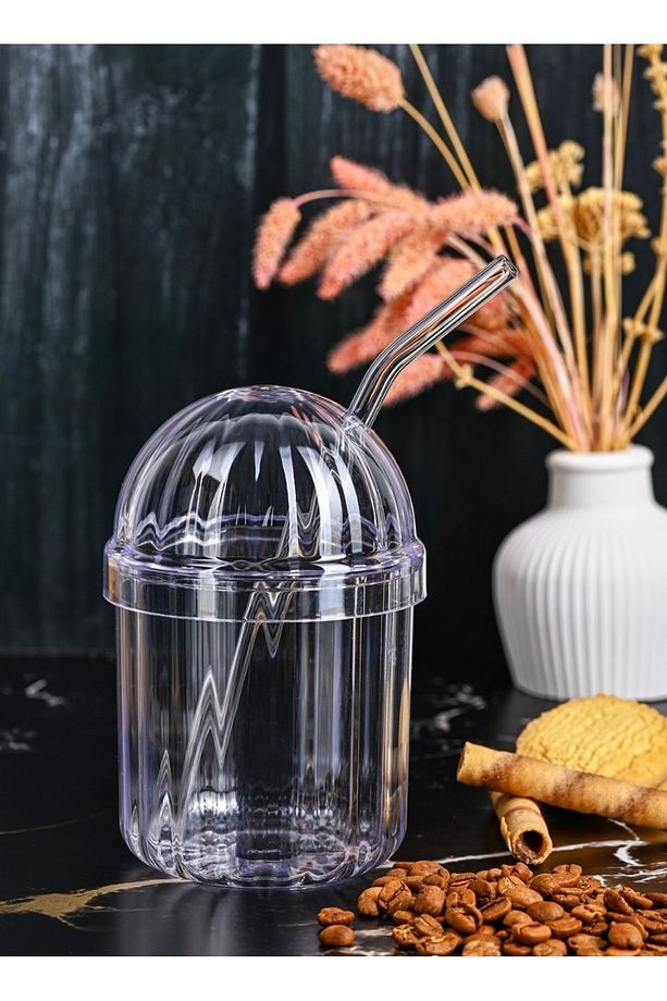 1 Adet Mika Oval Kapaklı Pinterest Bardak Kahve Ve Sunum Bardağı 430 ml CAM DEĞİLDİR. - 4
